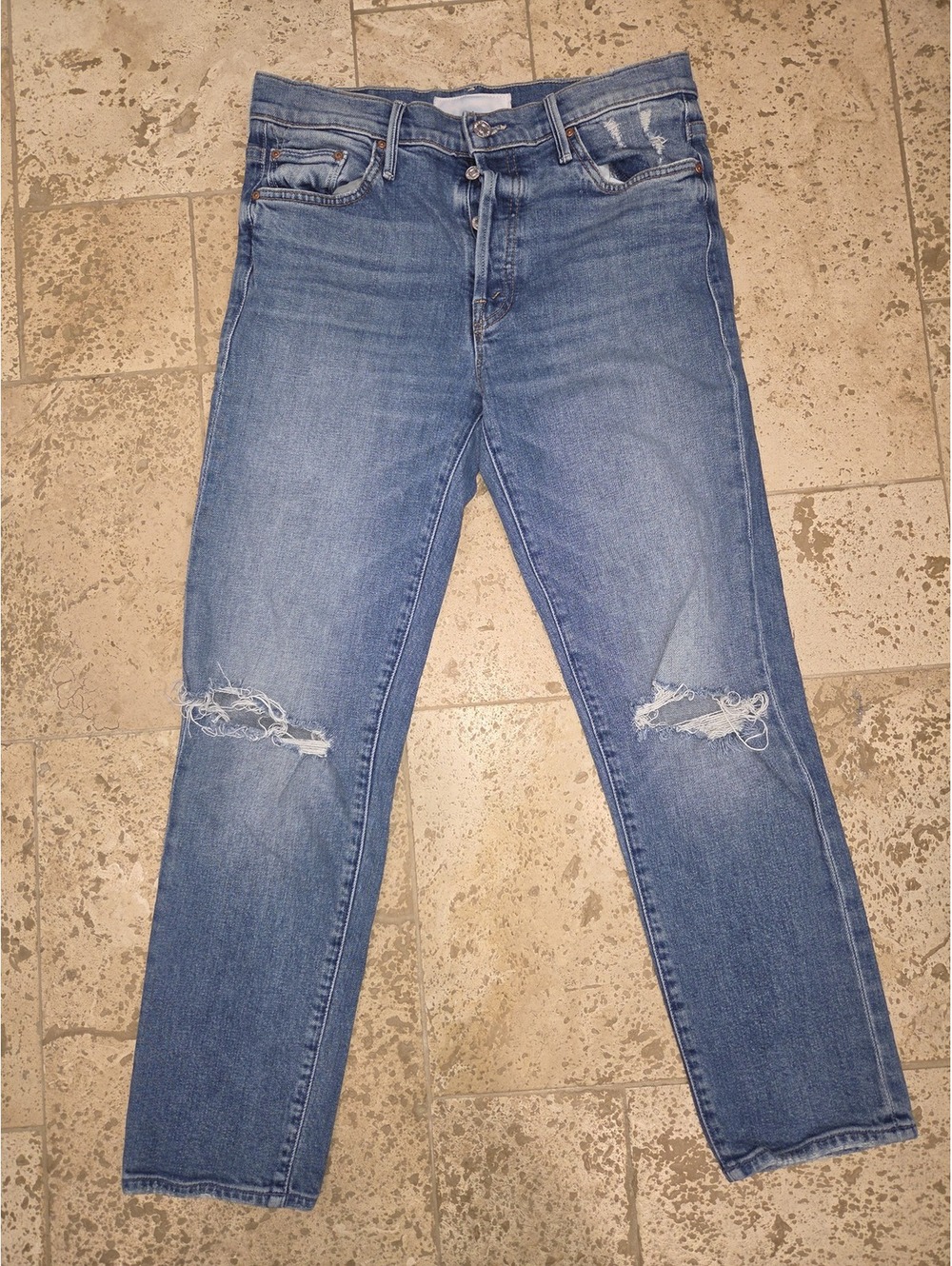 AGOLDE Sophie High Rise Slim Distressed Denim Jeans Womens Size 28